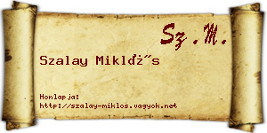 Szalay Miklós névjegykártya