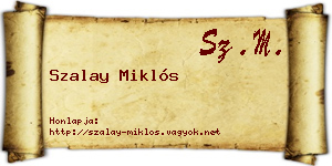 Szalay Miklós névjegykártya